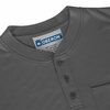Oberon 100% FR/Arc-Rated 7 oz Cotton Interlock Henley Shirt, Long Sleeves, Grey, XL ZFI404-XL